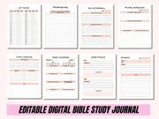Prayer Journal Bundle for KDP Interior Editable Template in Canva and Printable Journal, Bible Study Prayer Digital Planner Commercial Right