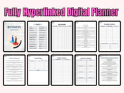 2025 Business Workbook - Canva Template, Interactive Business Planner / Brandable Business Strategy Workbook for Canva & Indesign