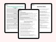 2025 Business Workbook - Canva Template, Interactive Business Planner / Brandable Business Strategy Workbook for Canva & Indesign