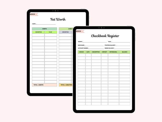 Digital Budget Planner, Digital Financial Budget Planner, Digital Finance Planner, Finance Tracker, Undated Budget Planner,GoodNotes Planner