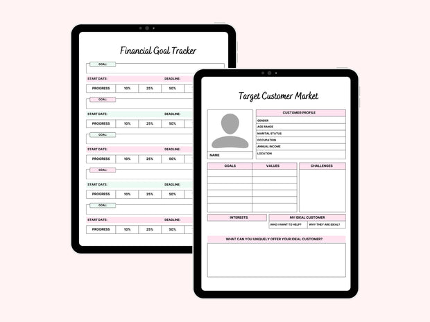 Editable Digital Social Media Planner for iPad (GoodNotes) - Content Calendar, Marketing Plan, Instagram, TikTok, YouTube