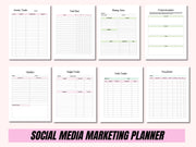 Editable Digital Social Media Planner for iPad (GoodNotes) - Content Calendar, Marketing Plan, Instagram, TikTok, YouTube