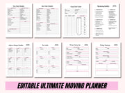 Moving Planner, Moving Checklist pdf, Moving Binder, Moving Gift, Moving list, Moving Checklist Printable, Declutter Planner, INSTANT PDF