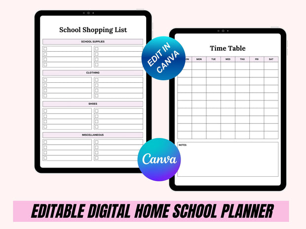 Homeschool Planner 2025 2026 Undated, Homeschool Digital Planner 2025, Goodnotes Planner iPad, Daily Planner, Home School Planner Digital