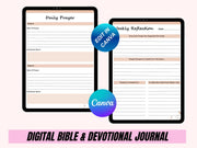 Digital Daily Devotional Journal | Digital Bible Study Faith Planner Prayer Journal for Christian Catholic