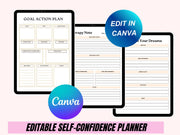 Self Confidence Planner, Self Esteem Workbook, Self-Care Prompts, Teen Planner, Confidence Building Worksheets, Printable Journal