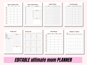 Mom Planner Stay at Home Mom Planner Printable Productivity Planner Printable Planner for Moms Digital Mom Planner Busy Mom Planner