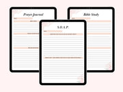 Digital Faith Planner, Prayer journal, Digital planner ipad , faith stickers, Bible Study SOAP, Christian diary, Goodnotes