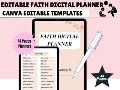 Digital Faith Planner, Prayer journal, Digital planner ipad , faith stickers, Bible Study SOAP, Christian diary, Goodnotes