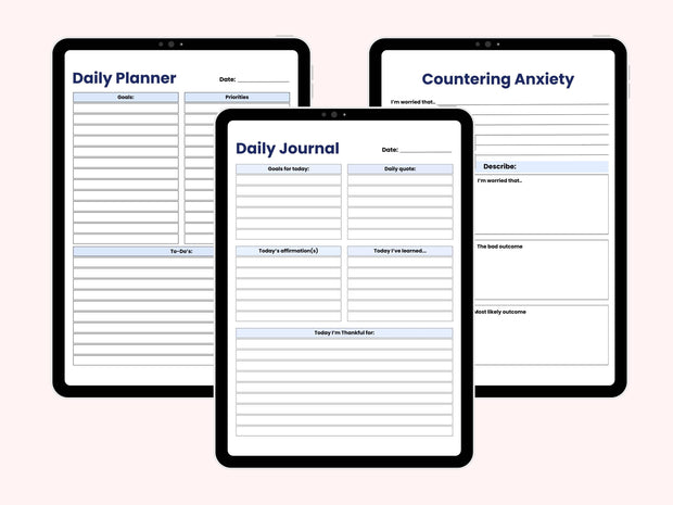 ADHD & mental health Planner, ADHD Planners therapy worksheets, ADHD planner Adults, adhd planner for work, adhd organization, adhd journal