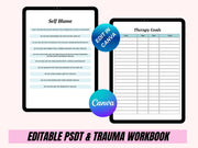 2025 PTSD/Trauma/Anxiety Printable Journal/Workbook, Anger Management/Self Care/Mental Health Therapy Workbook