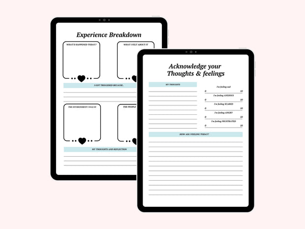 2025 PTSD/Trauma/Anxiety Printable Journal/Workbook, Anger Management/Self Care/Mental Health Therapy Workbook