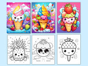 Best Seller 200 Cute Kawaii Summer Coloring Pages for Kids - Printable Digital PDF | Instant Download | Popular Item