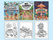 133 Cute Simple Summer Coloring Pages for Kids: High-Resolution PDF Book with Large Size & Thick Border, Perfect for Preschool, Kindergarten