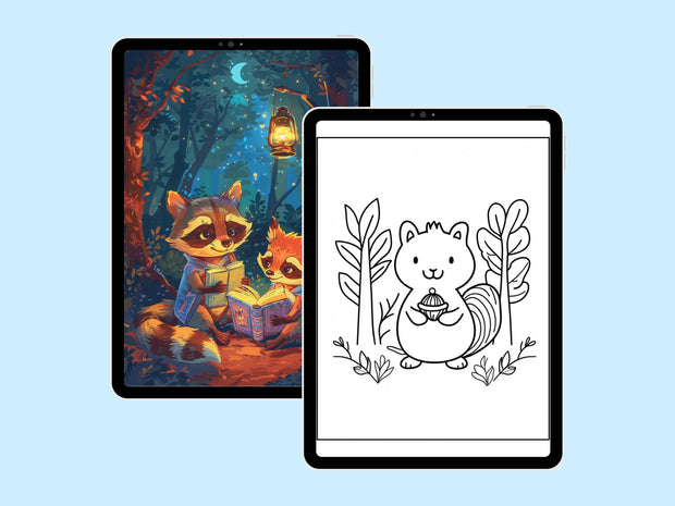 110 Cute Animal Coloring Pages for Kids | KDP Interior Ready | Printable Coloring Book | 8.5x11” Digital Download