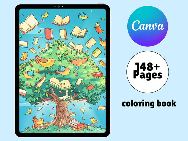 110 Cute Animal Coloring Pages for Kids | KDP Interior Ready | Printable Coloring Book | 8.5x11” Digital Download