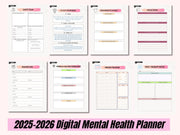 2025 Mental Health Planner Bundle, Self-Care Digital Journal, Printable Therapy and Wellness Templates, Mental Health Planner, Mental Health