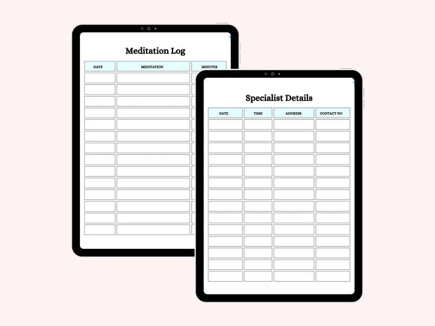 Digital Medical Planner Template | Healthcare Planner | Health Planner | Medication Tracker | Medical Binder | Canva Wellness Template Kit