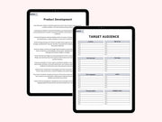 2025 Business Workbook - Canva Template, Interactive Business Planner / Brandable Business Strategy Workbook for Canva & Indesign