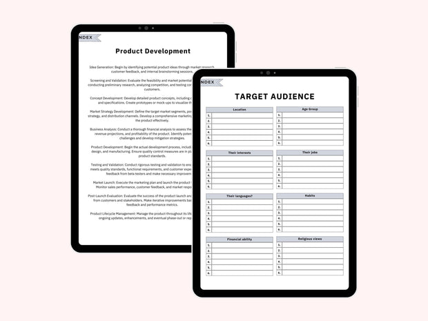 2025 Business Workbook - Canva Template, Interactive Business Planner / Brandable Business Strategy Workbook for Canva & Indesign