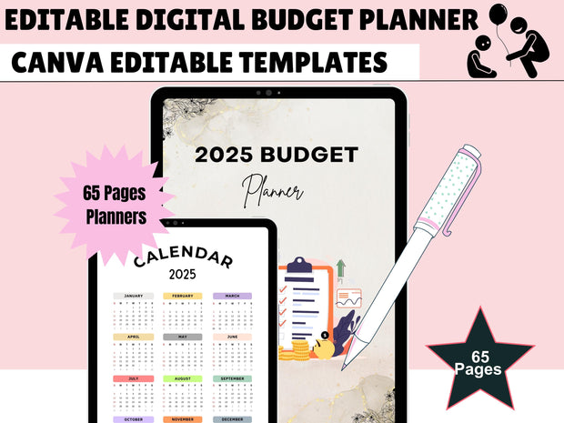 Digital Budget Planner, Digital Financial Budget Planner, Digital Finance Planner, Finance Tracker, Undated Budget Planner,GoodNotes Planner