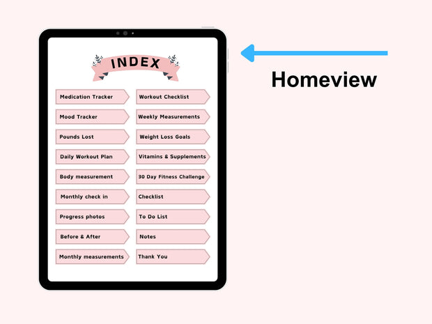 Digital Weight Loss Journal, Digital Planner, iPad Planner, GoodNotes Planner ,Fitness Planner, Workout Planner, Meal Planner, Weight Track