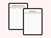 Pet Care Planner, Pet Health Record, Pet Medical Planner, Pet Checklists, Pet Worksheets, Vaccination Record, Pet Sitter Notes, Pet Binder