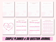Couple Planner, Couple Journal, Relationship Planner, Relationship Goals Planner, Printable Planner, Instant Planner Download, US Letter
