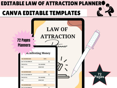 Law of Attraction Planner | Law of Attraction Journal | Manifestation Planner | Manifestation Journal | Spiritual Planner | Manifestation