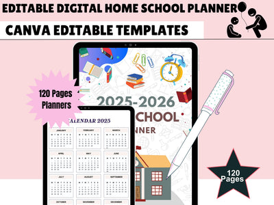 Homeschool Planner 2025 2026 Undated, Homeschool Digital Planner 2025, Goodnotes Planner iPad, Daily Planner, Home School Planner Digital