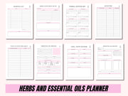 Essential Oils and Herbs Printable Digital Planner Foraging Tracker Journal Herbal Tea Recipe Goodnotes Notability by Luxedox