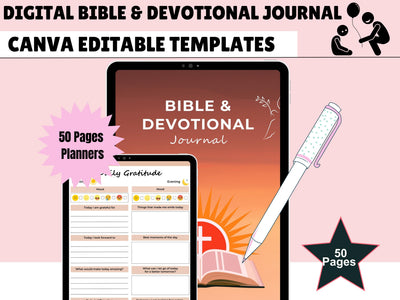 Digital Daily Devotional Journal | Digital Bible Study Faith Planner Prayer Journal for Christian Catholic