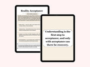Acceptance Journal, therapy journal, self care planner, mindfulness, self love journal, wellness journal Editable Canva Templates