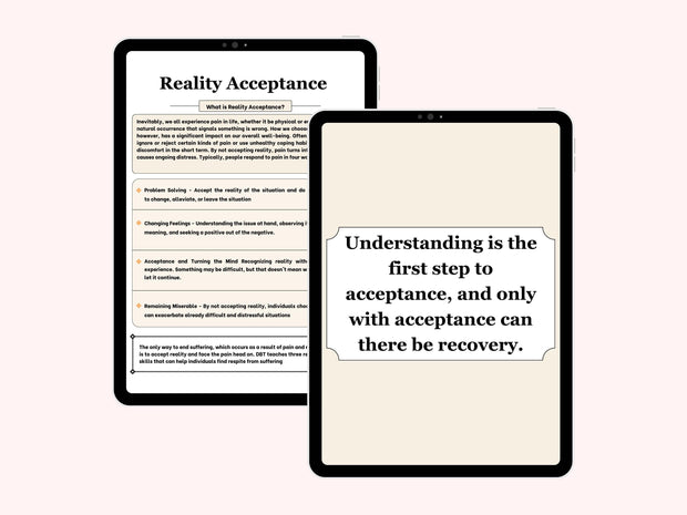 Acceptance Journal, therapy journal, self care planner, mindfulness, self love journal, wellness journal Editable Canva Templates