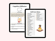 Acceptance Journal, therapy journal, self care planner, mindfulness, self love journal, wellness journal Editable Canva Templates