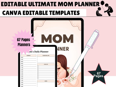 Mom Planner Stay at Home Mom Planner Printable Productivity Planner Printable Planner for Moms Digital Mom Planner Busy Mom Planner