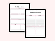 Self Love Workbook, Self Care Journal, Personal Growth Planner Mental Health Mindfulness Self-Help Bullet Journal, Daily Wellness Reflection