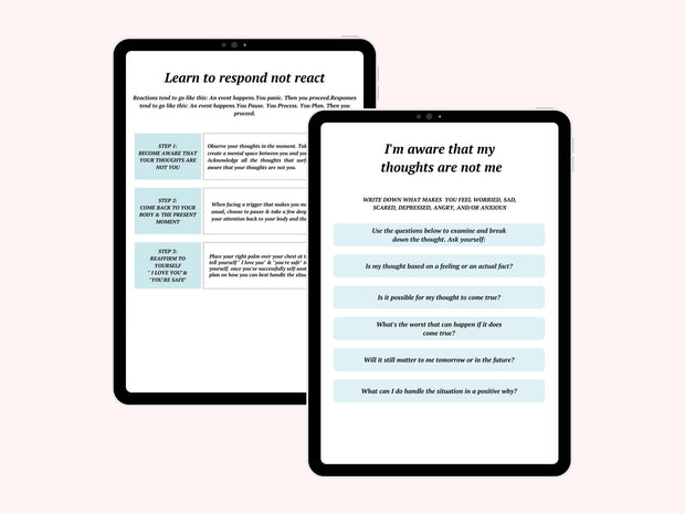 2025 PTSD/Trauma/Anxiety Printable Journal/Workbook, Anger Management/Self Care/Mental Health Therapy Workbook