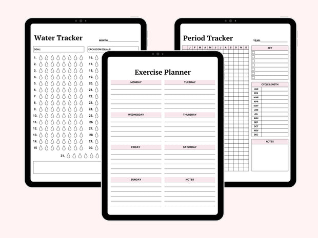 Editable Digital Yoga Planner - Printable Journal for Mindfulness, Flexibility & Wellness (PDF Download)