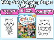 Cat Activity Book Printable Kitty Activity Pages for Kids Cat Coloring Pages Cat Themed Birthday Party Digital Download Gift for Cat Lovers