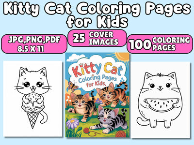 Cat Activity Book Printable Kitty Activity Pages for Kids Cat Coloring Pages Cat Themed Birthday Party Digital Download Gift for Cat Lovers