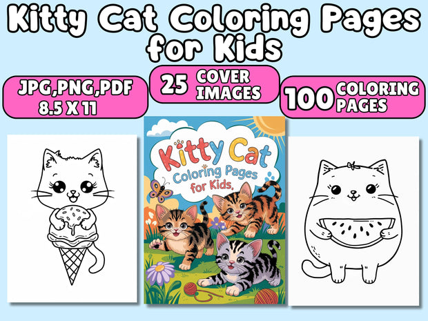 Cat Activity Book Printable Kitty Activity Pages for Kids Cat Coloring Pages Cat Themed Birthday Party Digital Download Gift for Cat Lovers
