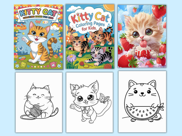 Cat Activity Book Printable Kitty Activity Pages for Kids Cat Coloring Pages Cat Themed Birthday Party Digital Download Gift for Cat Lovers