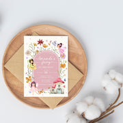 Editable Fairy Birthday Invitation Template Enchanted Whimsical Garden Forest Girl Invite Floral Magical Princess Party Instant Download F01