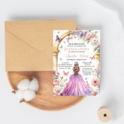 Quinceanera Digital Invitation Sweet 15 Editable Birthday Invite Quinceañera Party Template Clickable RSVP Online Form Instant Download