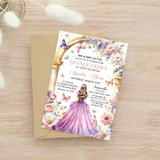 Quinceanera Digital Invitation Sweet 15 Editable Birthday Invite Quinceañera Party Template Clickable RSVP Online Form Instant Download
