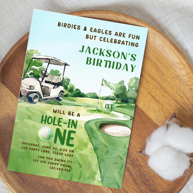 Golf Birthday Invitation Editable Template / Printable Golf Birthday Invitation / Personalized Golf Par-Tee Invite / Men E-Invite Digital