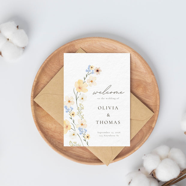 Wedding Welcome Sign, Templett Welcome Poster, Printable Wedding Welcome, Minimalist Welcome sign, Edit with TEMPLETT, WLP-PAL 5607