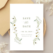 Wildflower Save The Date Template, Spring Garden Flowers Pre-Wedding Photo Save Our Date Card, EDITABLE Floral Meadow Download FLO2