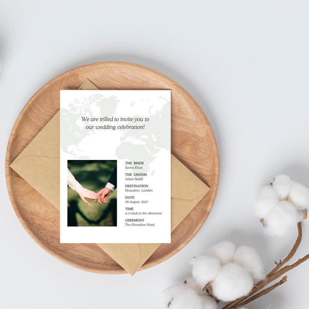 Destination Wedding Invitation, Boarding Pass Invitation, Printable Passport Wedding Invitation, Travel Theme Wedding, Template Download